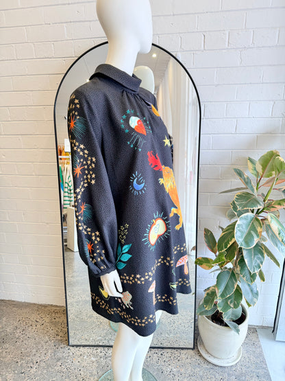 Gorman Magic Place Print Shift Dress - Size 12