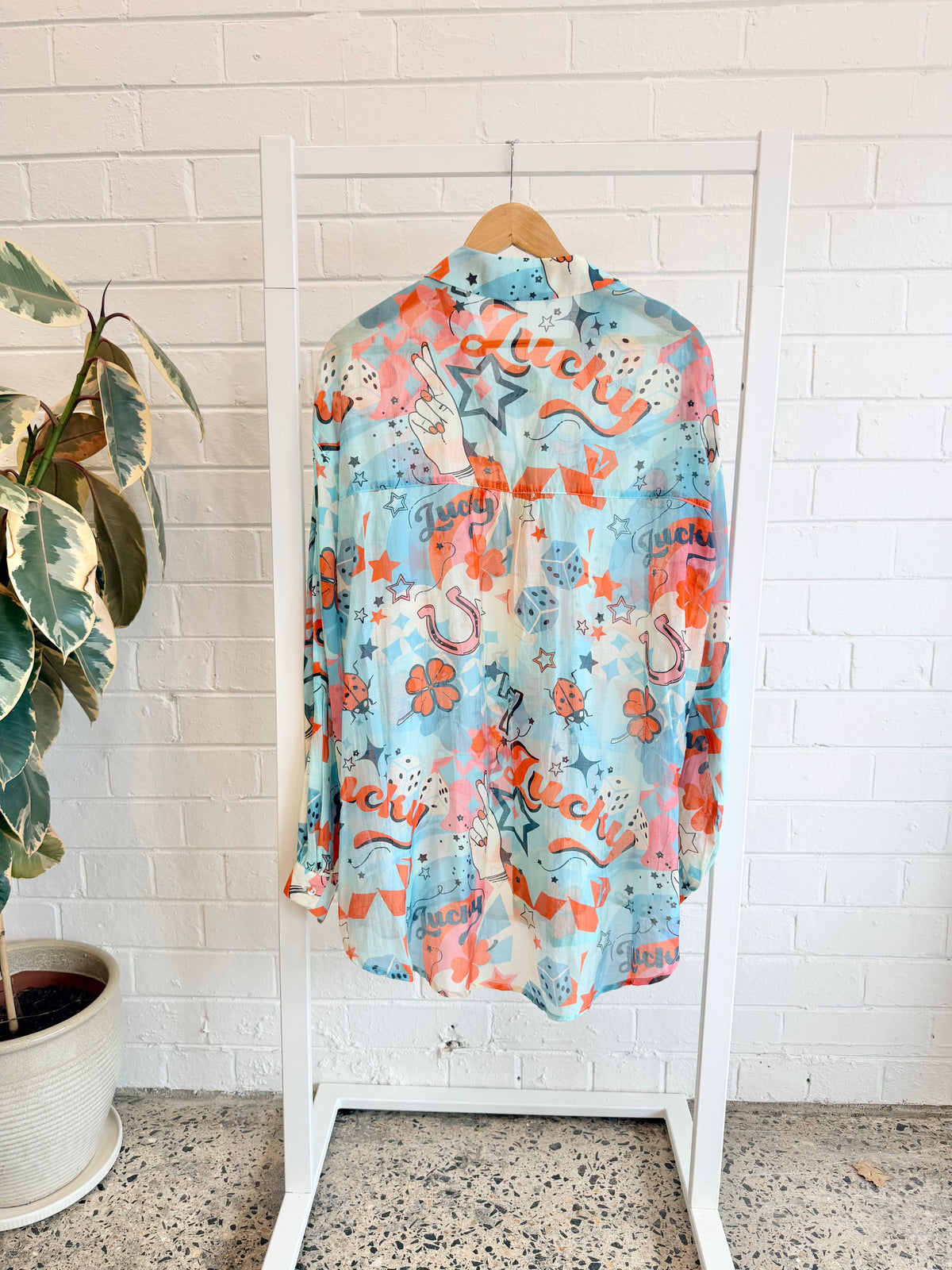 Never Fully Dressed Blue Lucky Shirt - Size 12