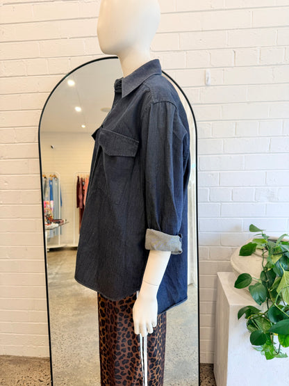 Jac and Jack Indigo Denim Shirt - Size M (12)
