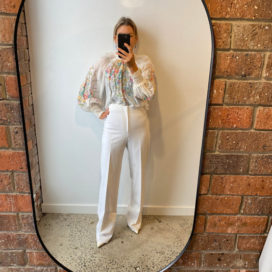Scanlan Theodore White Tailored Pant - Size 8