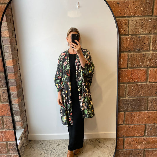 M.A Dainty Floral Duster Jacket - Size 12