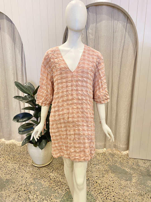 APT Gingham Mini Dress/Blouse - Size 14