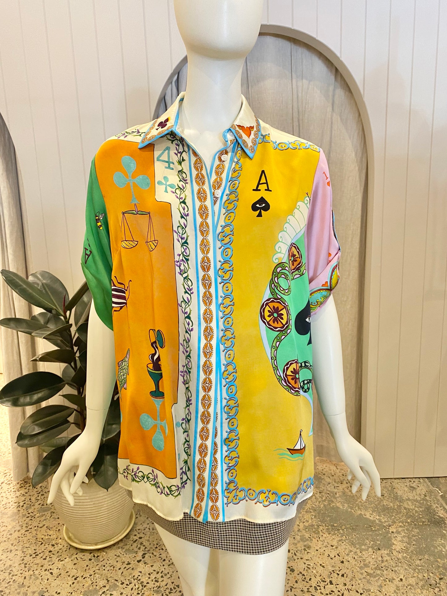 Alemais Rummy Silk Shirt - Size 8