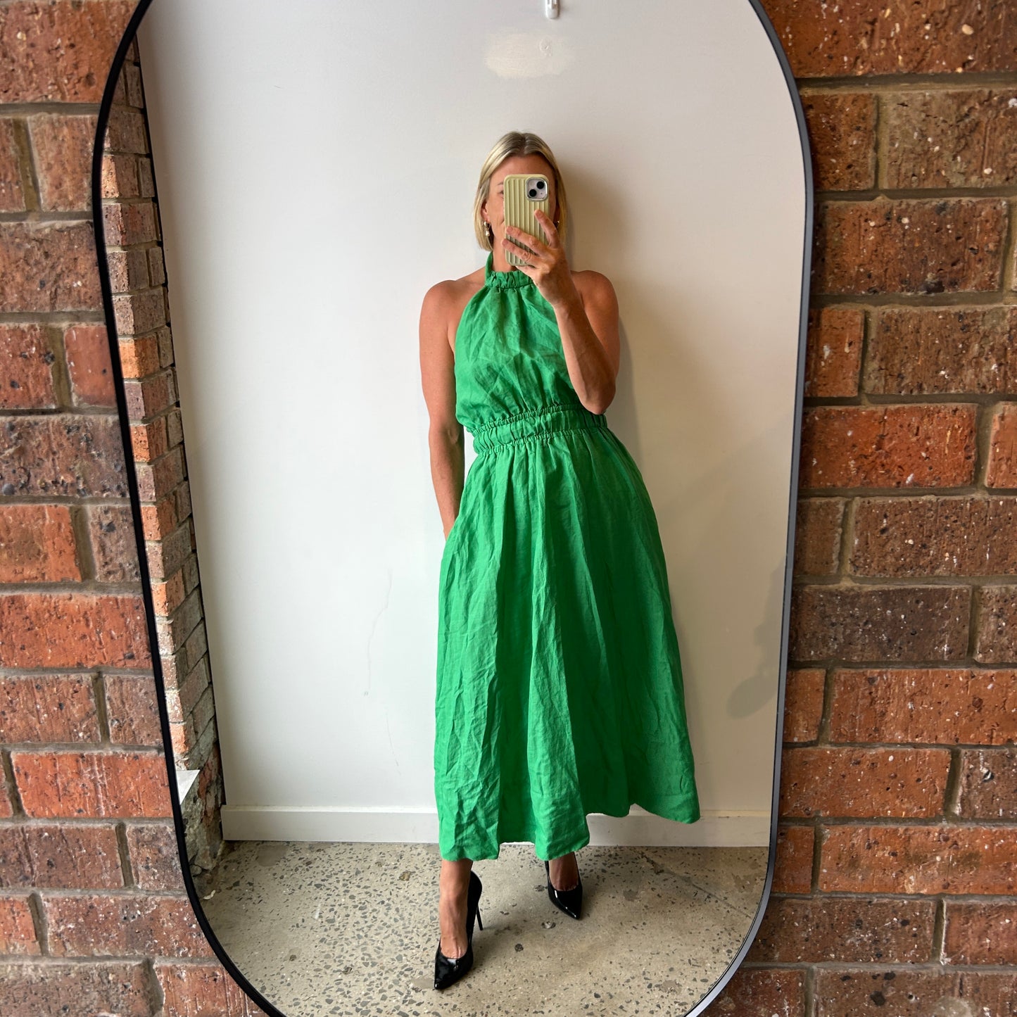 Country Road Green Halter Maxi Dress - Size 10