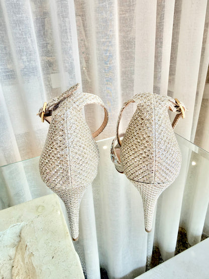 Dune London Mistie Metallic Heels - Size 41