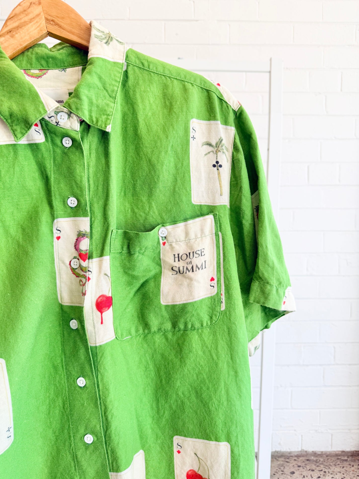 Summi Summi Green House of Summi Tarragon Big Shirt - Size 12 - 14