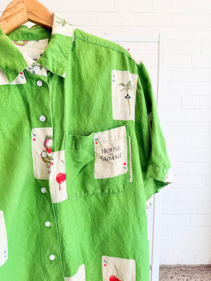 Summi Summi Green House of Summi Tarragon Big Shirt - Size 12 - 14