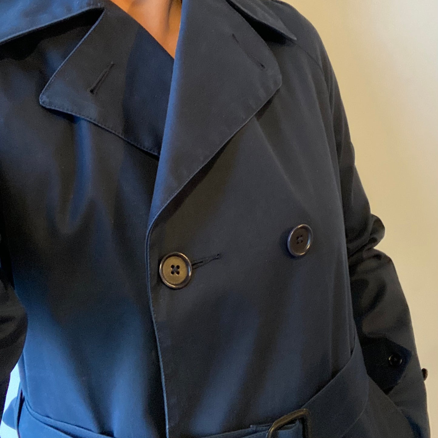 Ralph Lauren Navy Trench Coat - Size Small