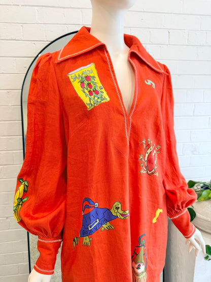 Alemais Tomato Contessa Mini Dress - Size 10 - Pre-Loved Geelong
