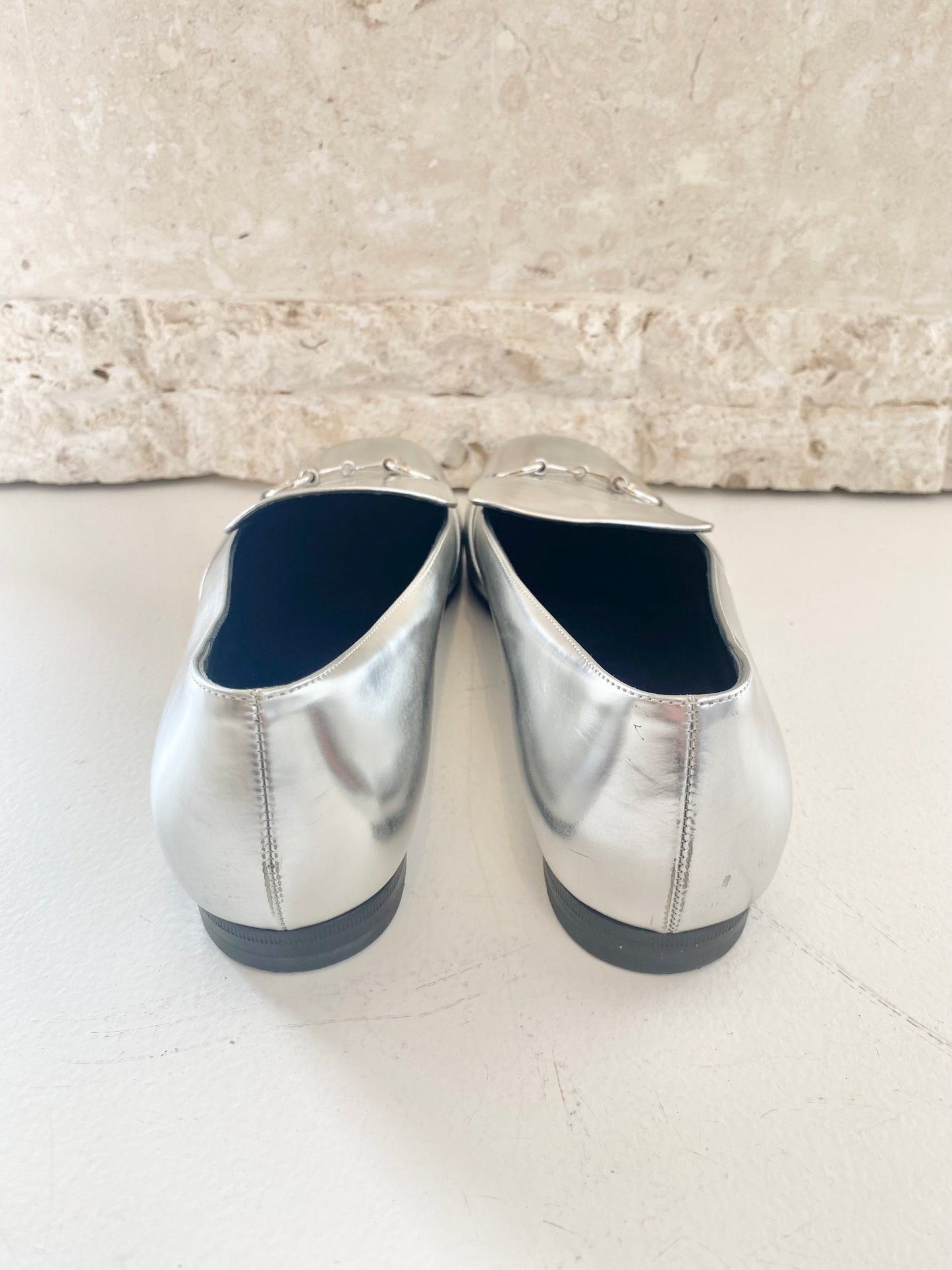 Gucci Jordaan Loafers (Silver) - Size 38