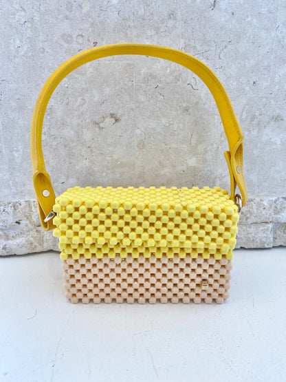Lucy Folk Yellow Golden Age Cocktail Clutch