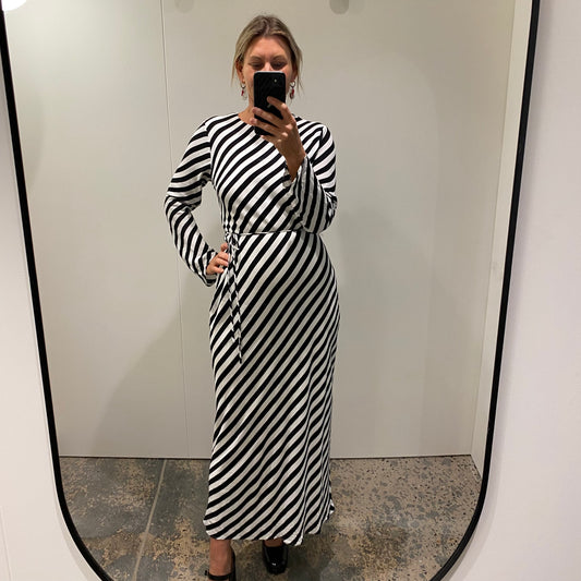 Dissh Striped Midi Dress - Size 12