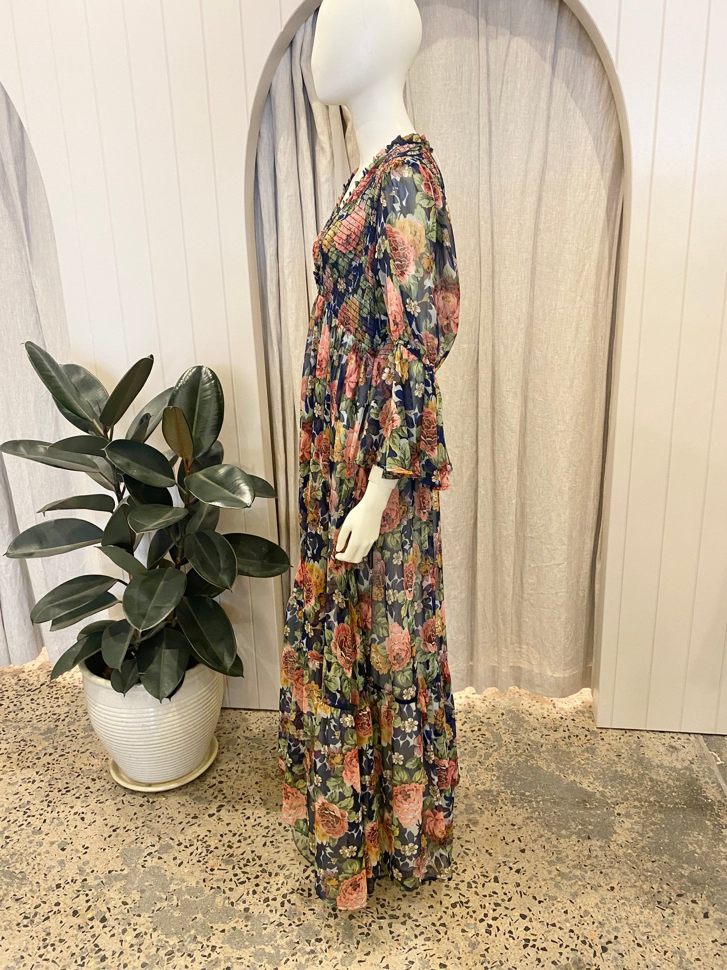 By Timo Floral Maxi Dress - Size 10 - 12