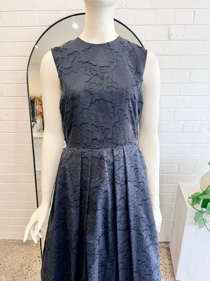 H&M Conscious Floral Textured Gown in Black - Size 12