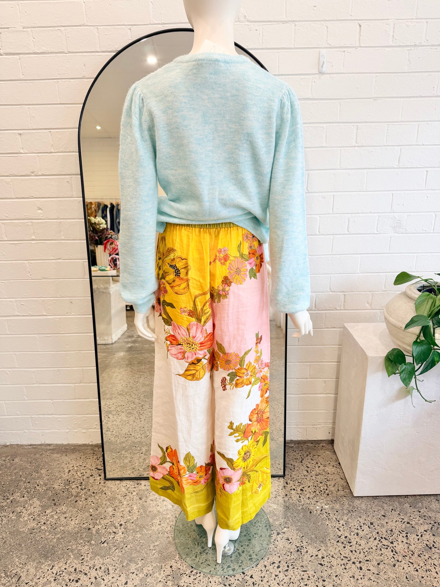 Alemais Silas Wide Leg Linen Pants - Size 8