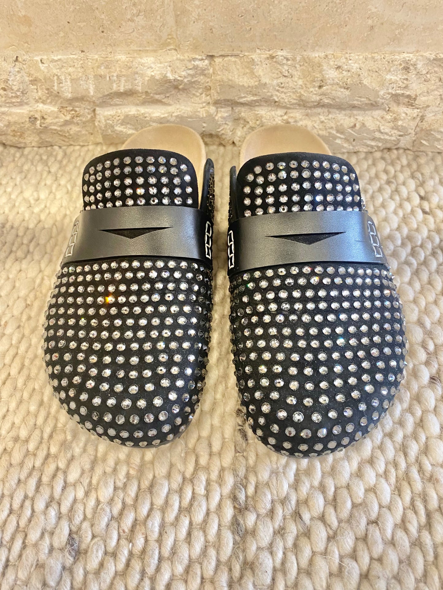JW Anderson Crystal Suede Mules - Size 38
