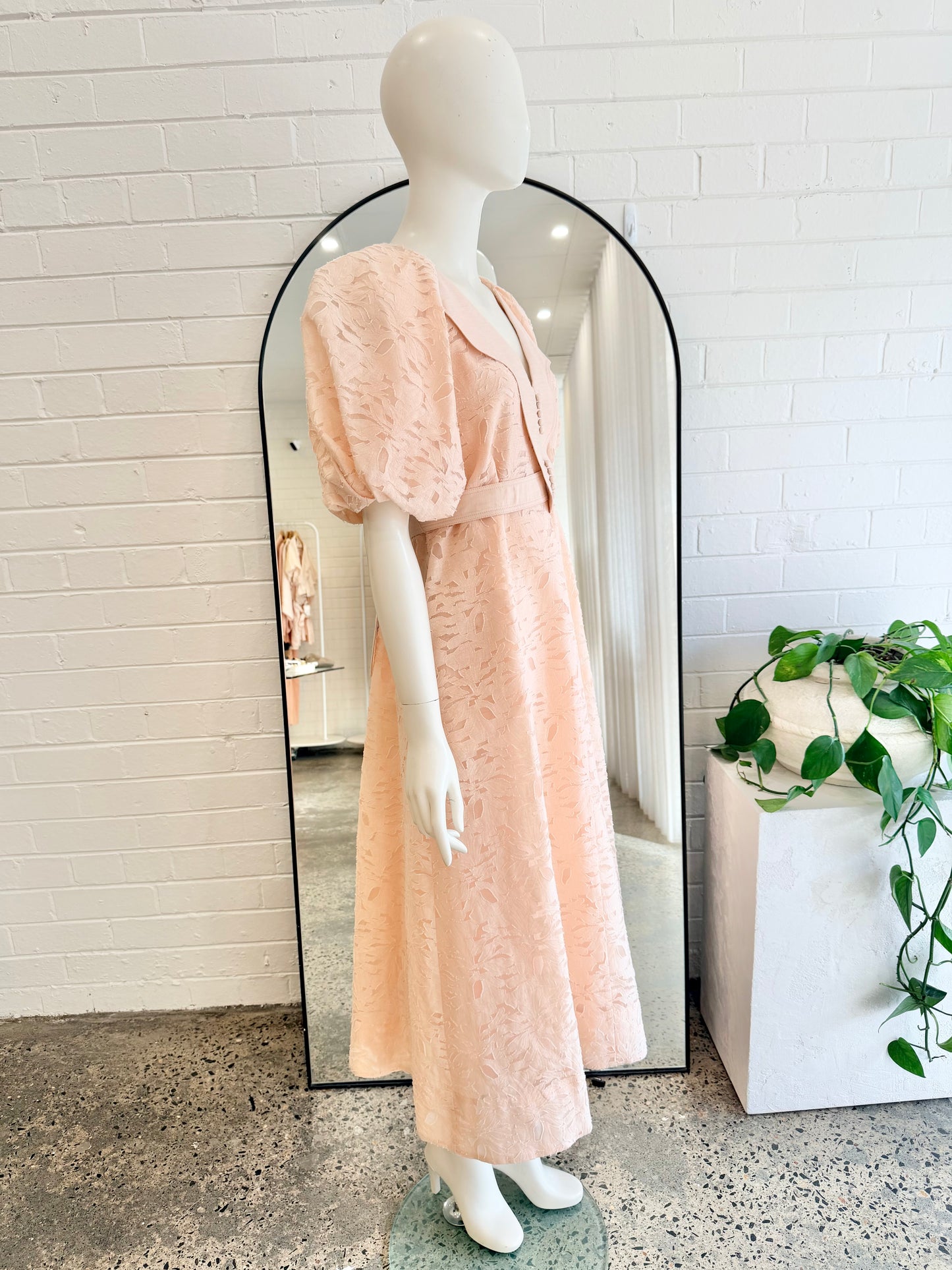 Acler Pink Floss Alfreda Midi Dress - Size 6 (au8)