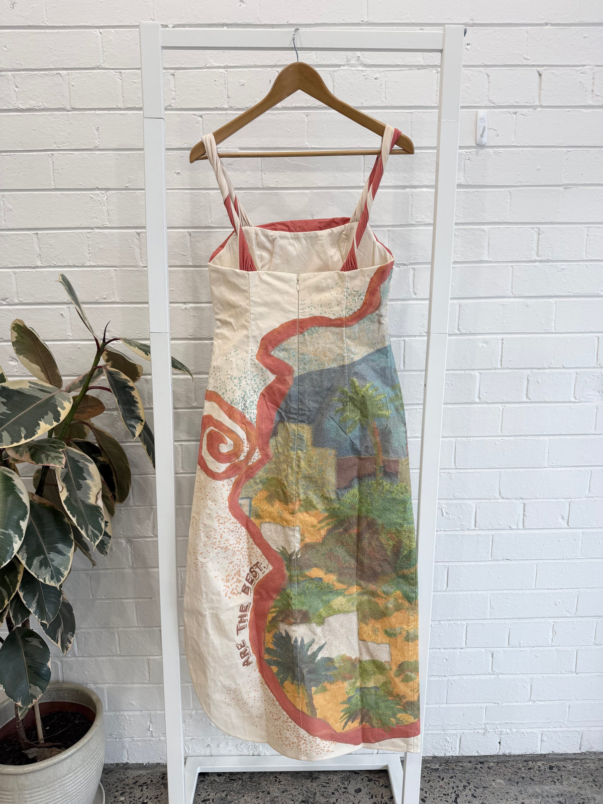 Antipodean Great Escape Twist Strap Midi Dress - Size 10
