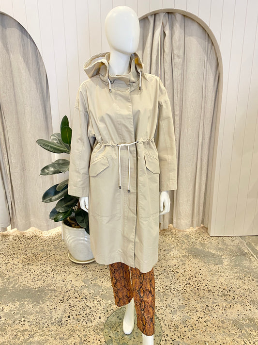 Max Mara Weekend Trench Coat in Sand - Size 12-14