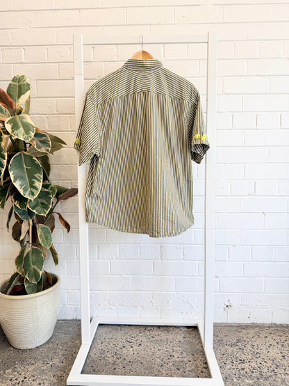 Kowtow Treetop Stripe Wildflower Shirt - Size L (12)