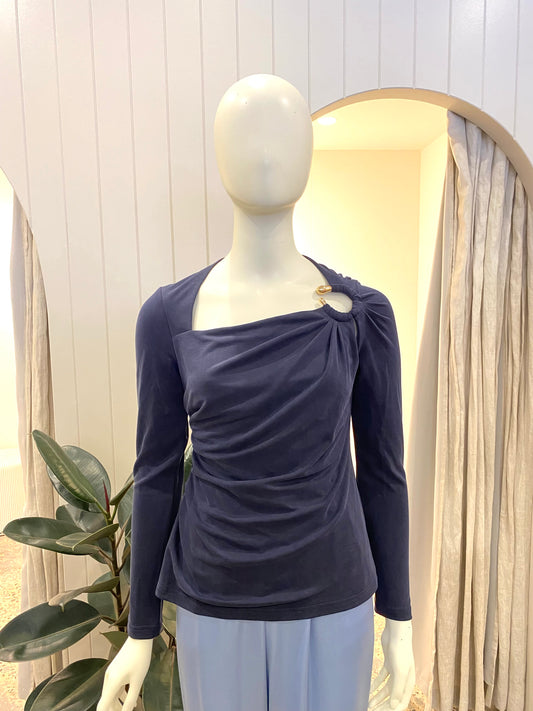 ACLER Anderson Top in Navy - Size 10