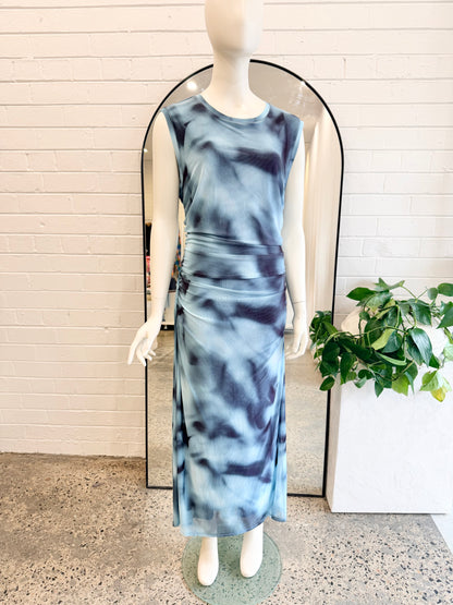 Witchery Glacier Print Mesh Midi Tank Dress - Size XXL (16 - 18)