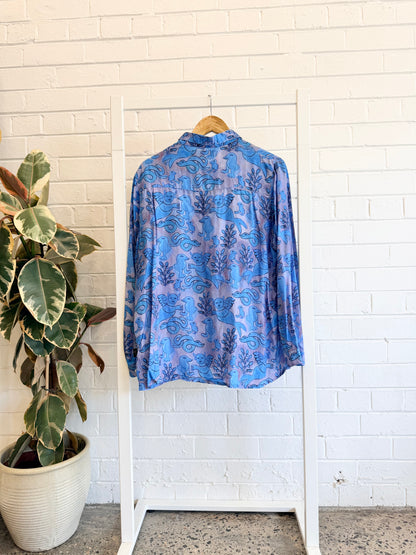 Kip and Co x Mirka Mora Silk Shirt - Size 14