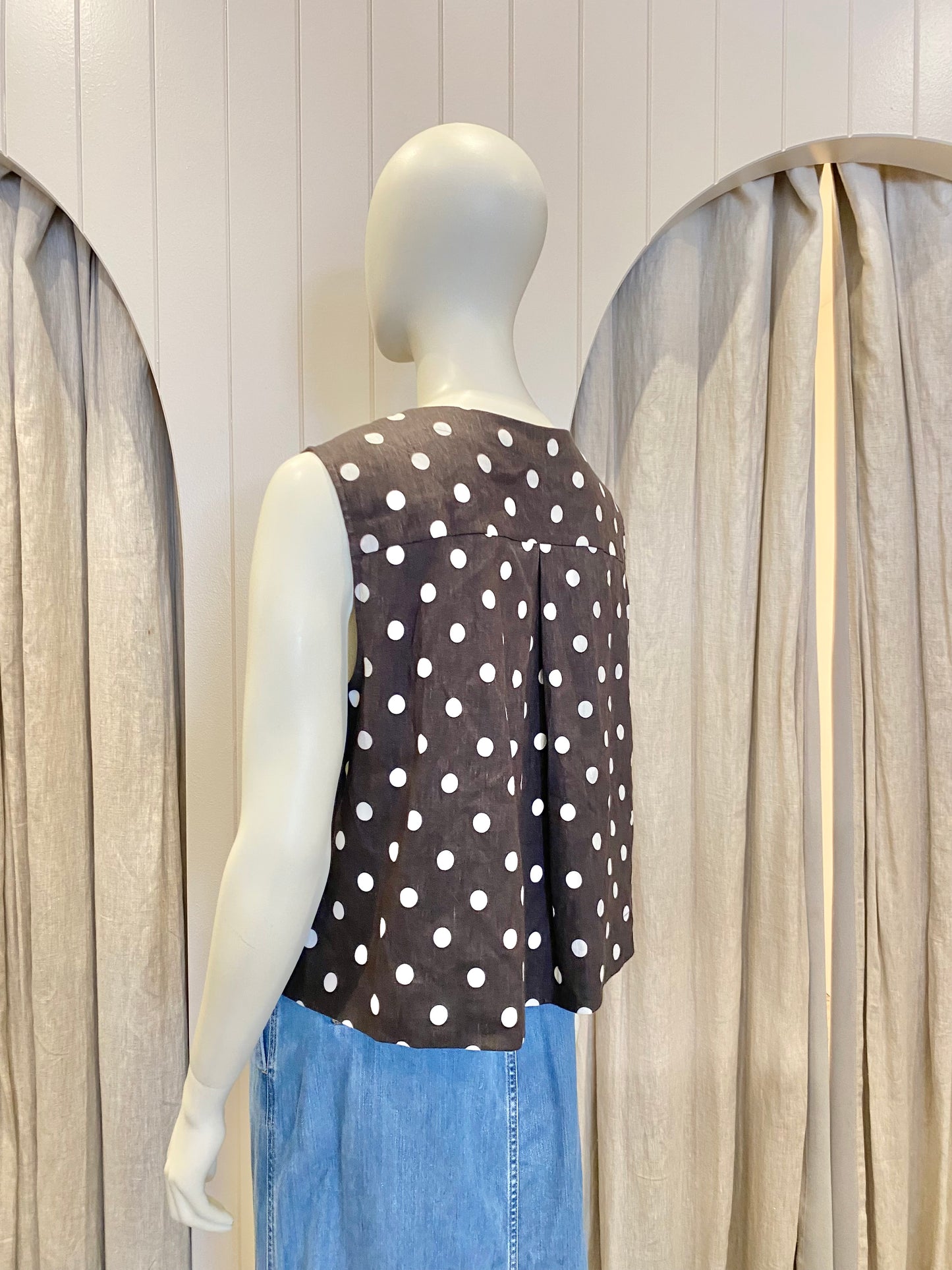 Commonry Zoe Polka Dot Vest - Size 14