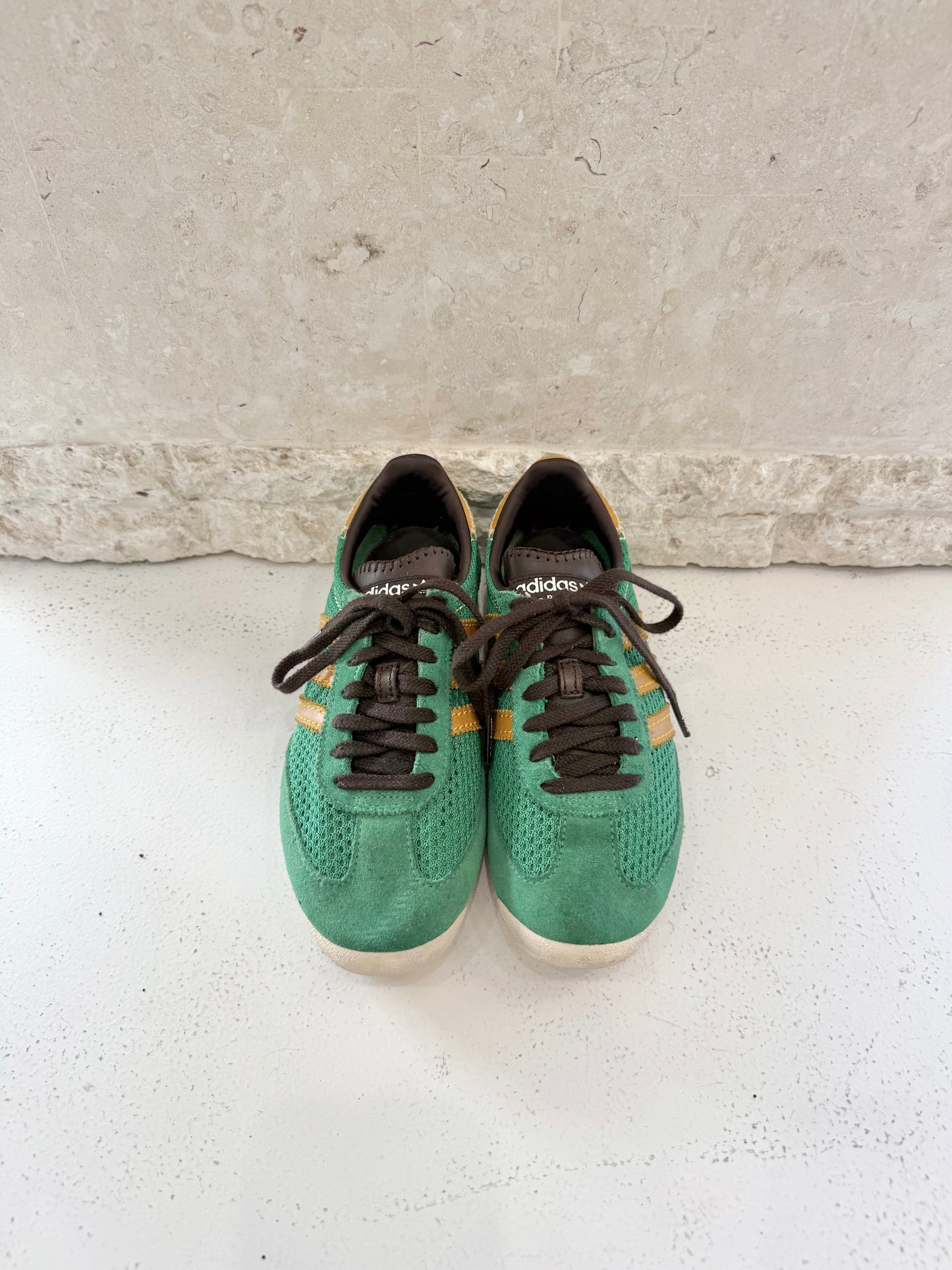 Adidas x Wales Bonner SL72 Knit Sneakers in Green/Orange - Size UK6 EU 39 1/3
