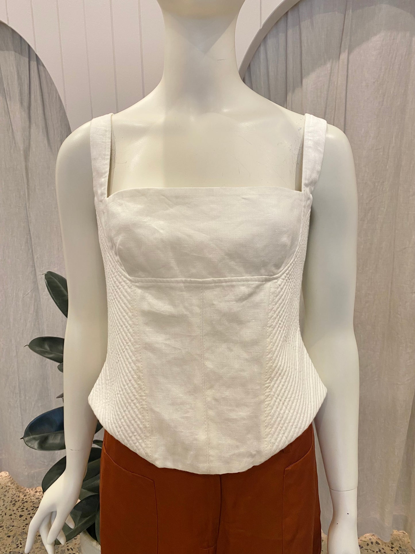 AJE Clover Corded Top in White - Size 14