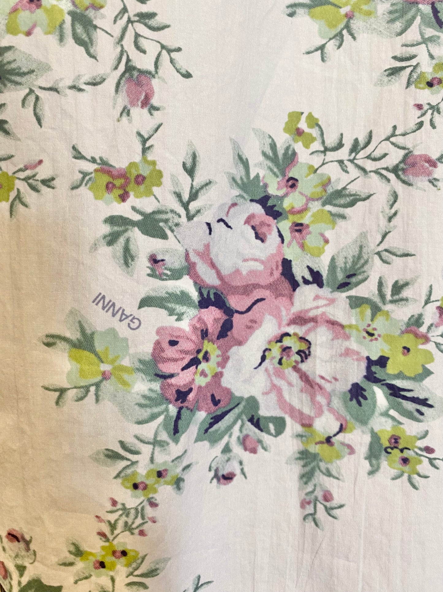 Ganni Floral Cotton Poplin Blouse - Size 12/14