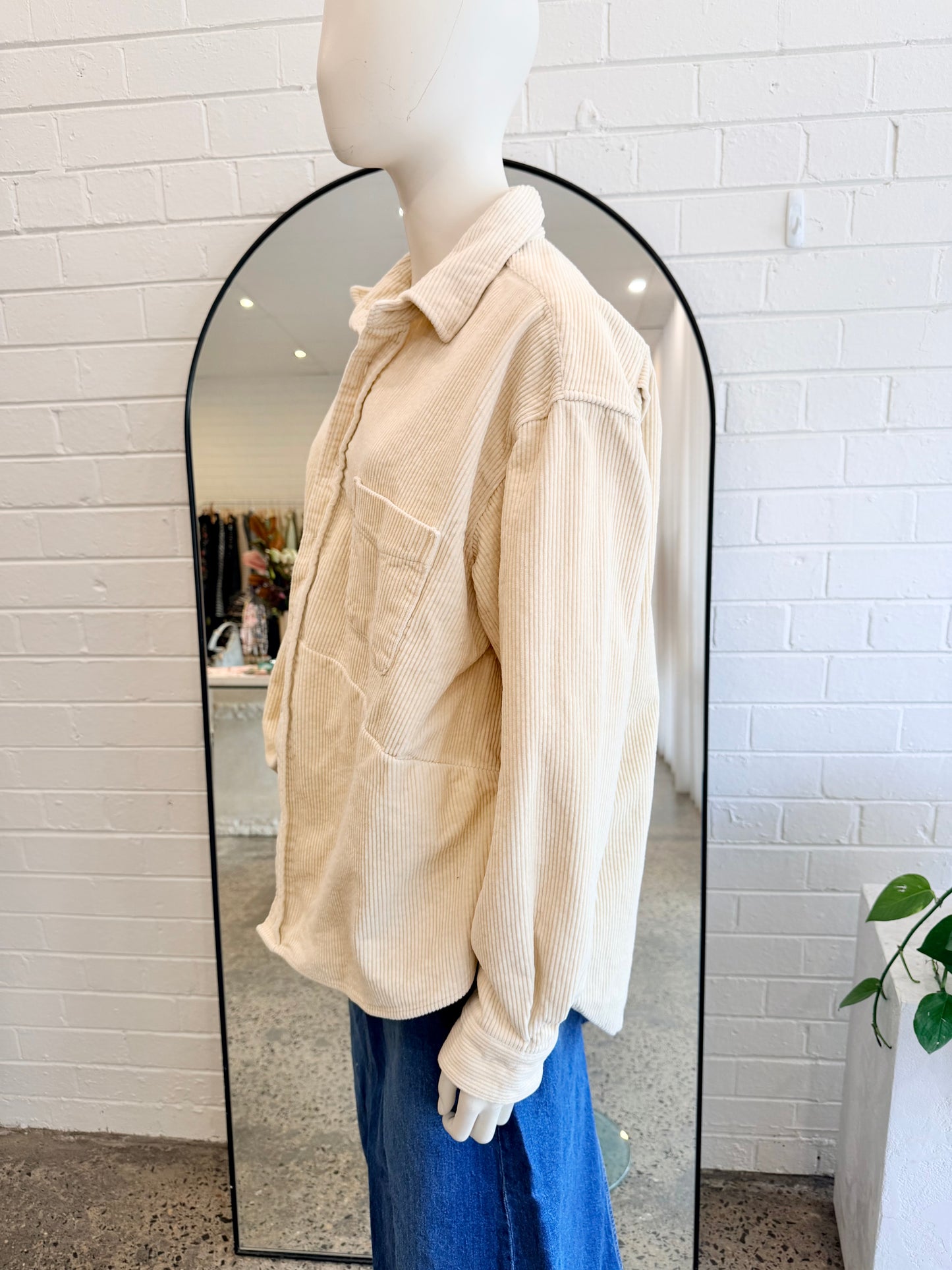 Blanca Cream Calias Cord Shirt - Size 12 - 14