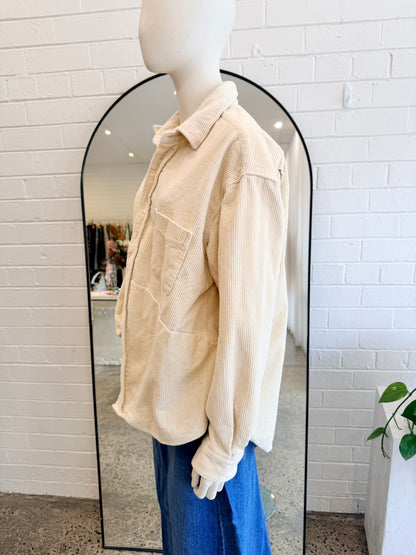 Blanca Cream Calias Cord Shirt - Size 12 - 14