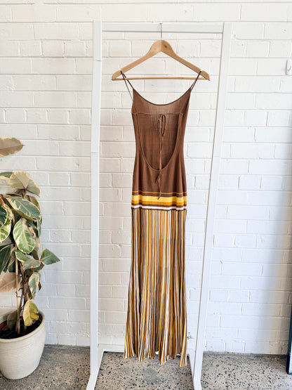 Faithful The Brand Brown Citara Maxi Dress- Size 8