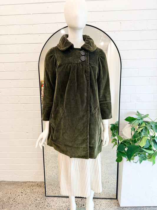 Vintage Marc By Marc Jacobs Green Cordaroy Coat - Size S
