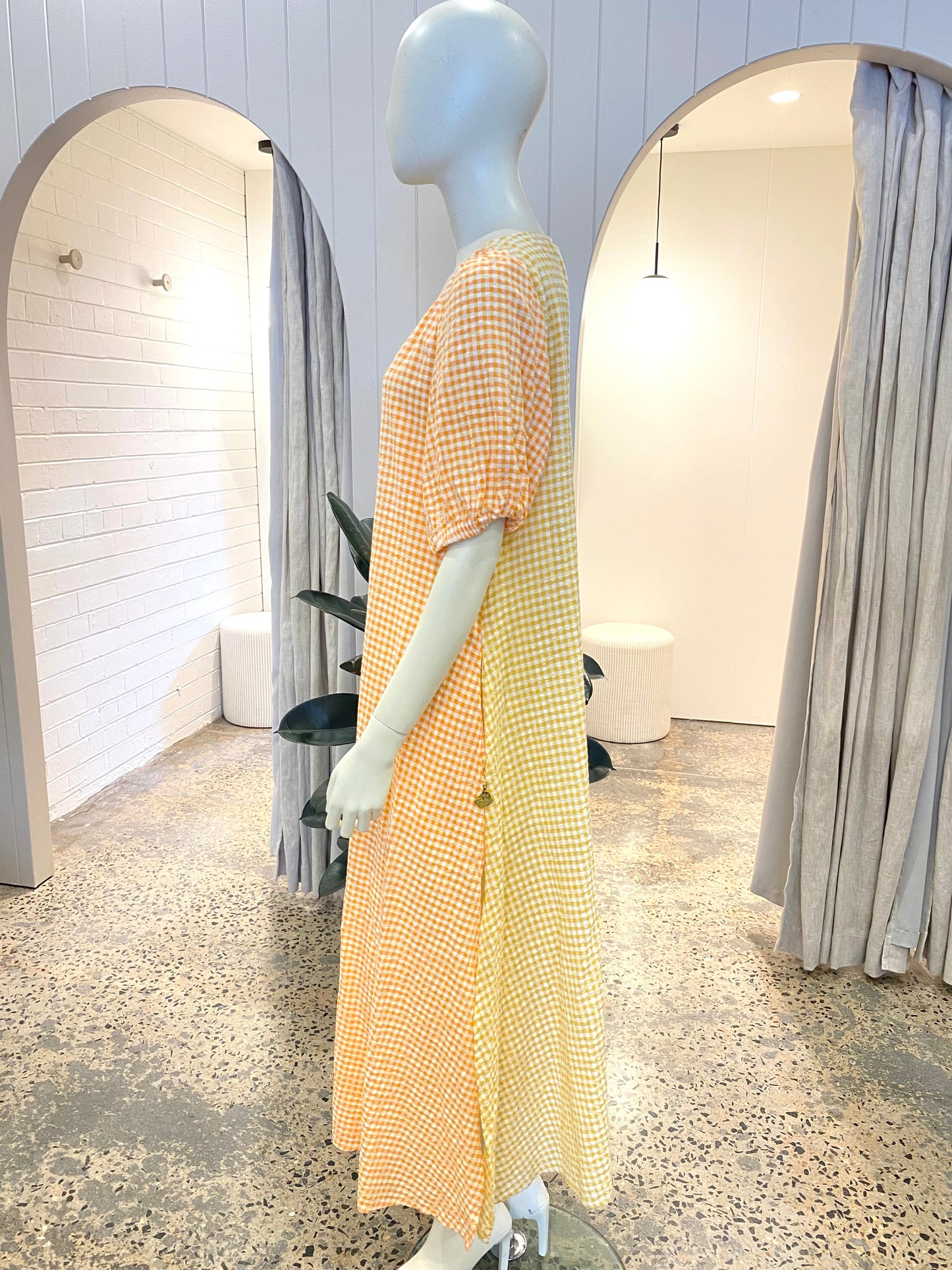 BINNY Gingham Midi Dress - Size 10