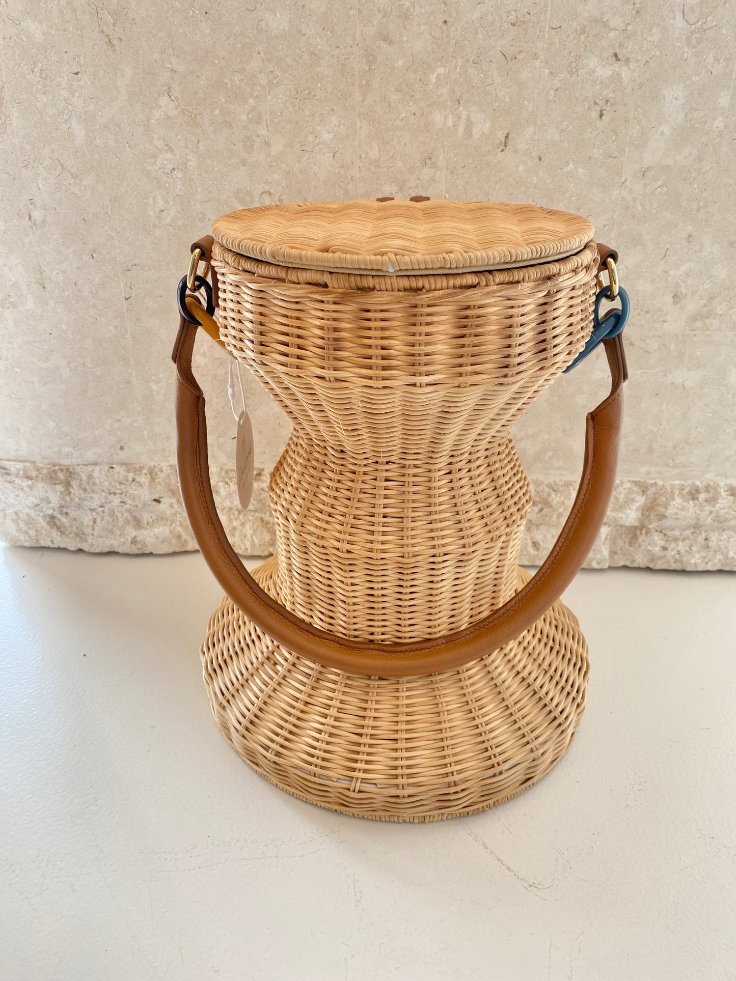 Lucy Folk Wicker Basket Bag