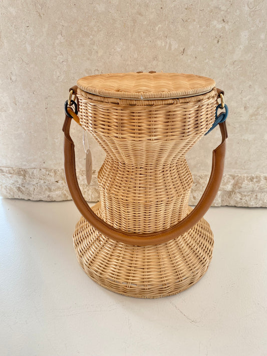 Lucy Folk Wicker Basket Bag