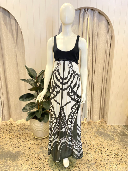 Sass and Bide Black Tank Maxi Dress - Size 8