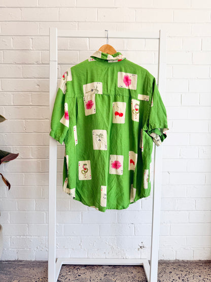Summi Summi Green House of Summi Tarragon Big Shirt - Size 12 - 14