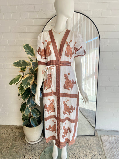 Zoe Kratzmann 'Portrait' Linen Dress - Size 1 (10)