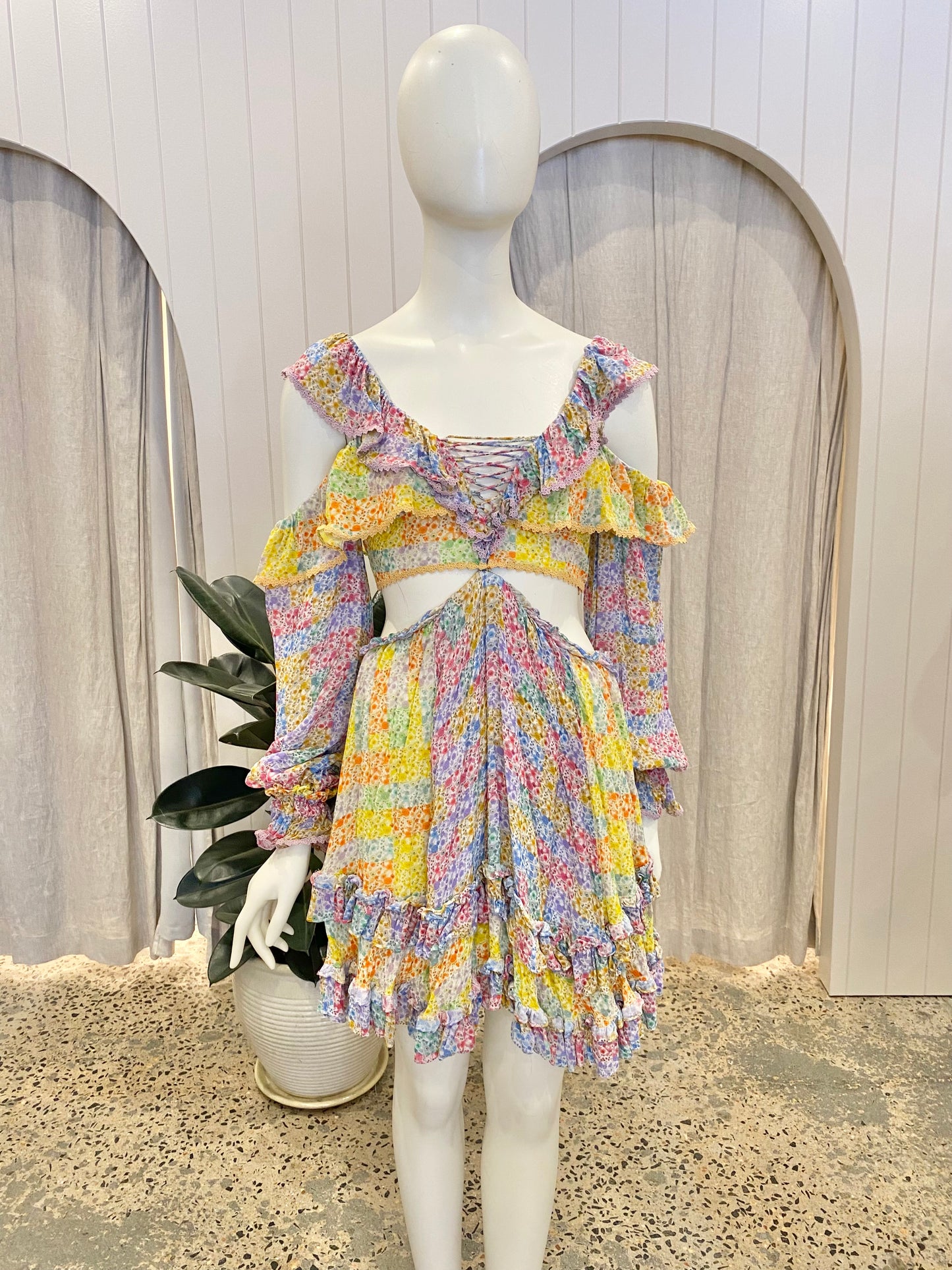 Ixiah Eden Cut Out Mini Dress - Size 6