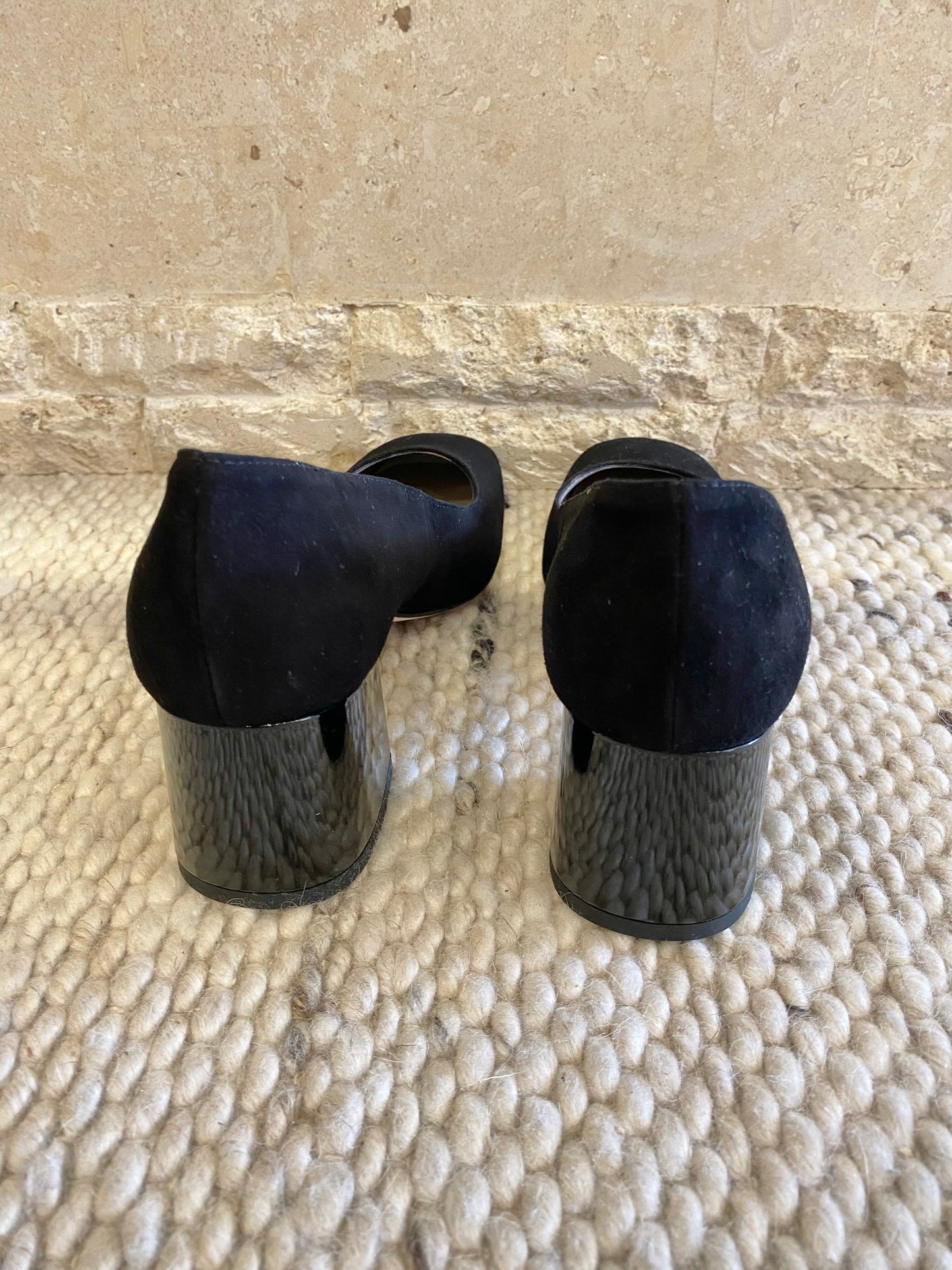 Habbott Edgar Block Heels in Black - Size 39