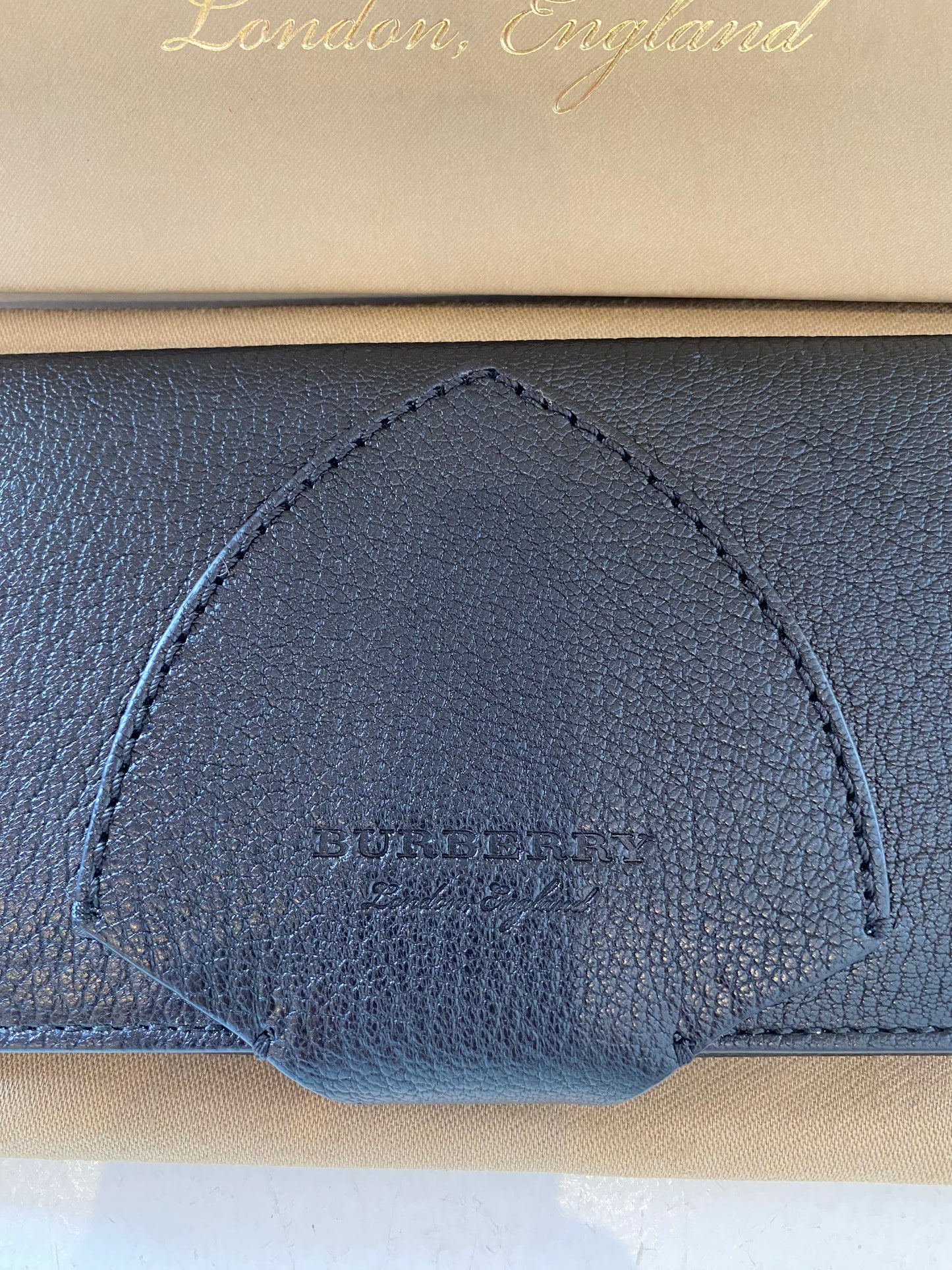 Burberry Black Equestrian Shield Continental Wallet