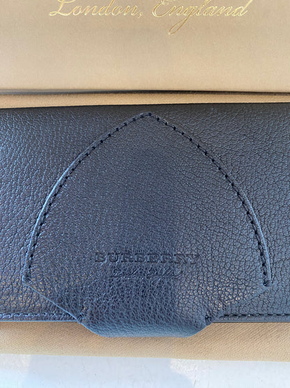 Burberry Black Equestrian Shield Continental Wallet