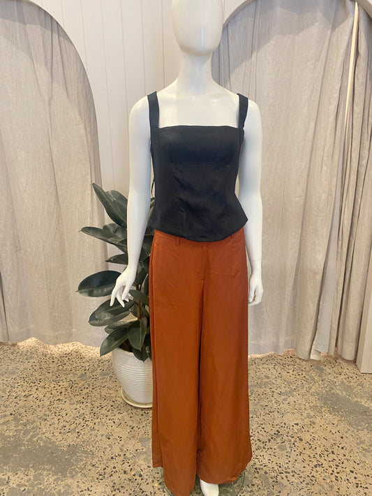 AJE Clover Corded Top in Black - Size 14