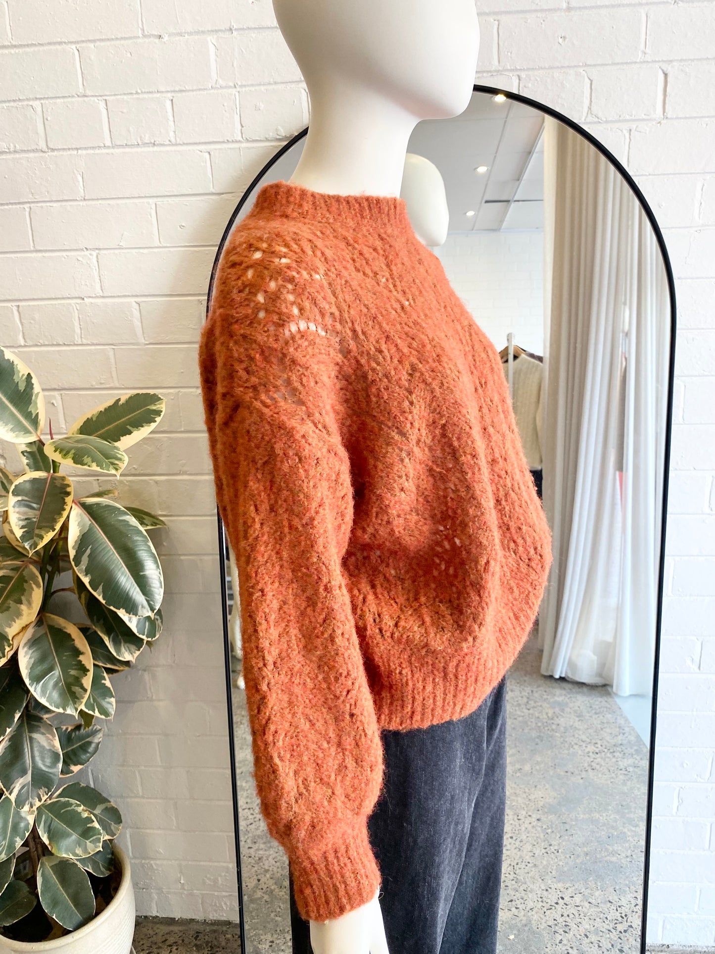 Morrison Rust Wool Blend Knit Jumper - Size 1 - 2 (10-12)