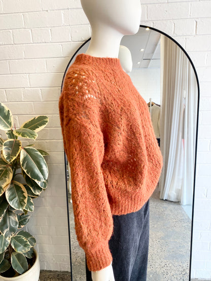 Morrison Rust Wool Blend Knit Jumper - Size 1 - 2 (10-12)