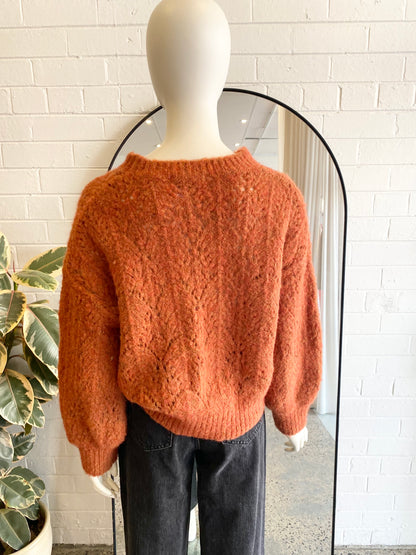 Morrison Rust Wool Blend Knit Jumper - Size 1 - 2 (10-12)