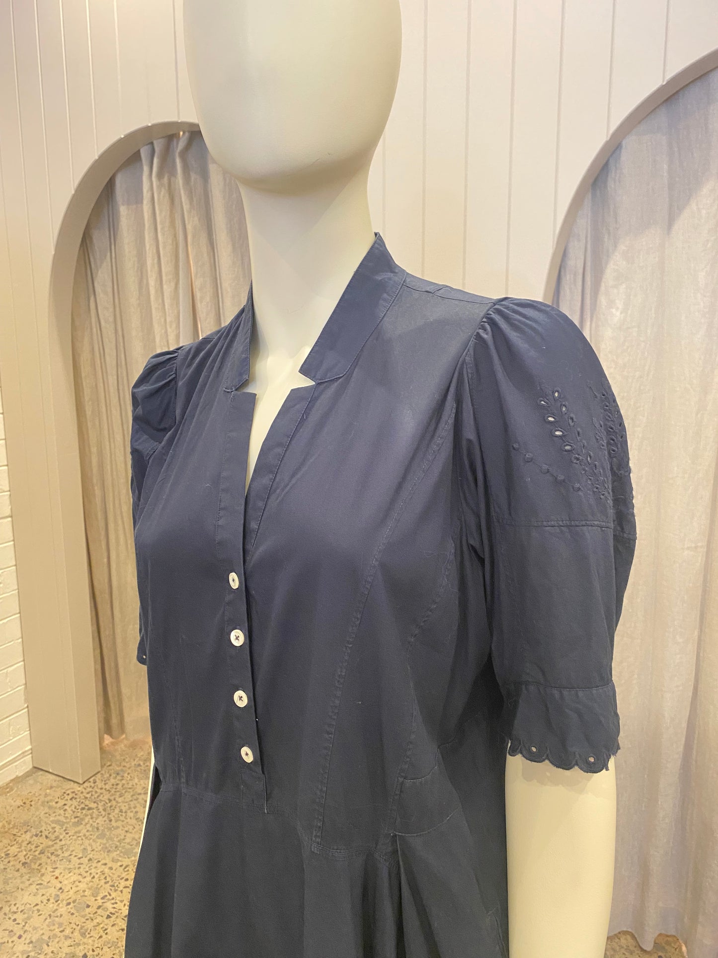 High Everyday Couture Navy Midi Dress - Size 16